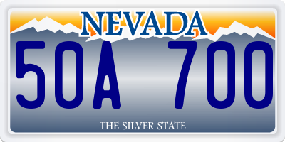 NV license plate 50A700