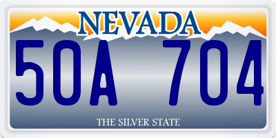 NV license plate 50A704