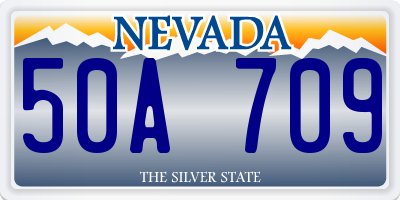 NV license plate 50A709