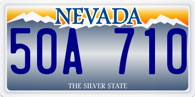 NV license plate 50A710