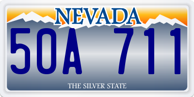 NV license plate 50A711