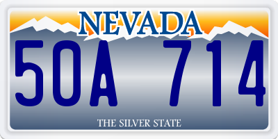 NV license plate 50A714