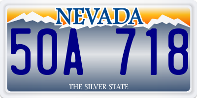 NV license plate 50A718