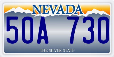 NV license plate 50A730