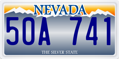 NV license plate 50A741