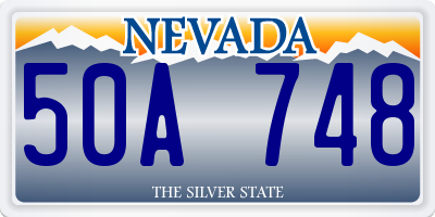 NV license plate 50A748