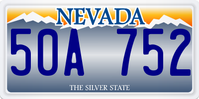 NV license plate 50A752