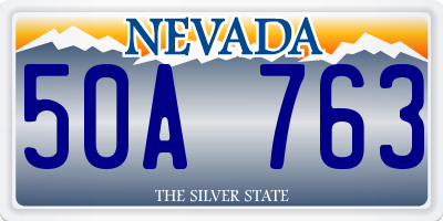 NV license plate 50A763