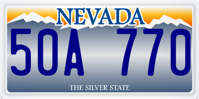 NV license plate 50A770