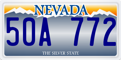 NV license plate 50A772