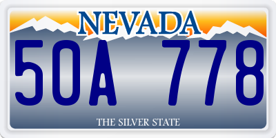 NV license plate 50A778