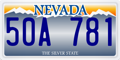 NV license plate 50A781