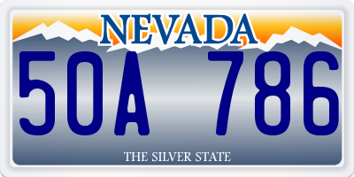 NV license plate 50A786