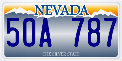 NV license plate 50A787