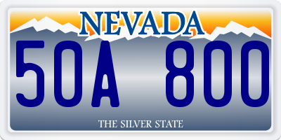 NV license plate 50A800