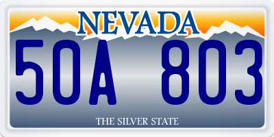 NV license plate 50A803