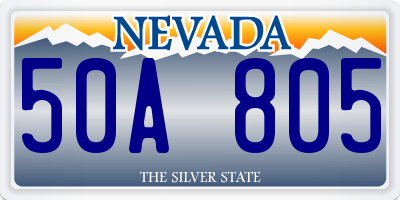 NV license plate 50A805