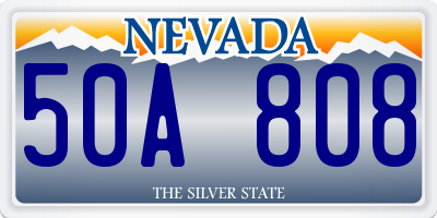 NV license plate 50A808
