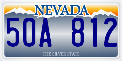 NV license plate 50A812