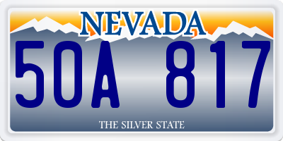 NV license plate 50A817