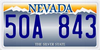 NV license plate 50A843