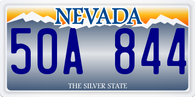 NV license plate 50A844