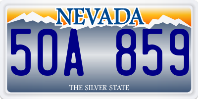 NV license plate 50A859