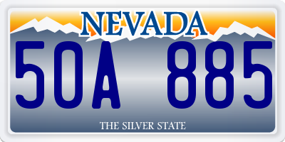 NV license plate 50A885