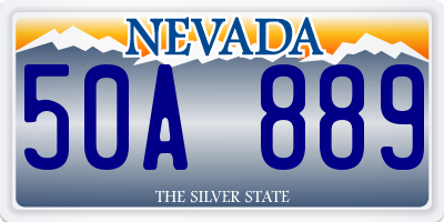 NV license plate 50A889