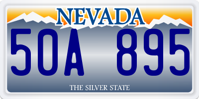 NV license plate 50A895