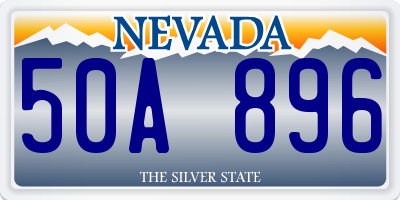 NV license plate 50A896