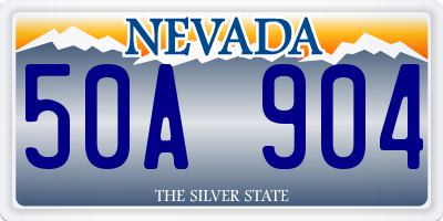 NV license plate 50A904