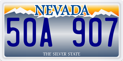 NV license plate 50A907