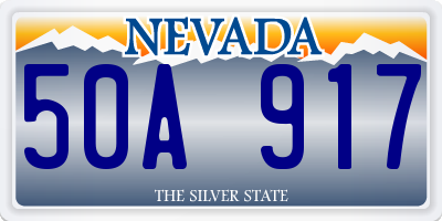 NV license plate 50A917