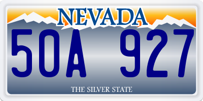NV license plate 50A927