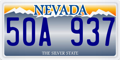 NV license plate 50A937