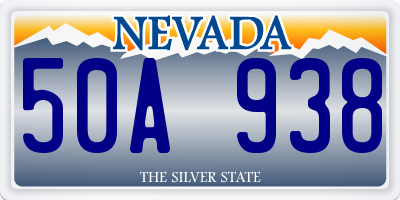 NV license plate 50A938