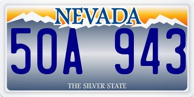 NV license plate 50A943
