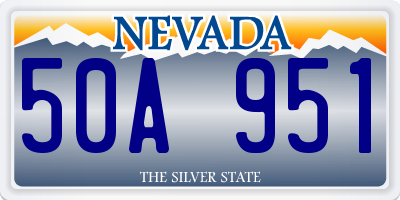 NV license plate 50A951