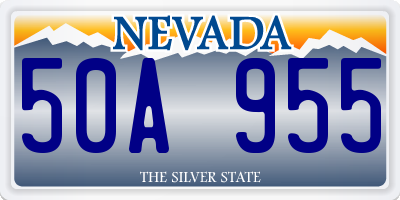 NV license plate 50A955
