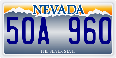 NV license plate 50A960