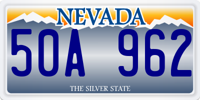 NV license plate 50A962