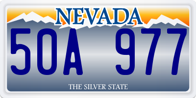 NV license plate 50A977