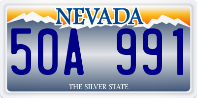 NV license plate 50A991