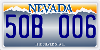 NV license plate 50B006
