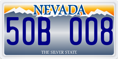 NV license plate 50B008