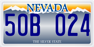 NV license plate 50B024