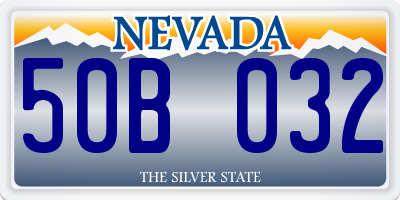 NV license plate 50B032