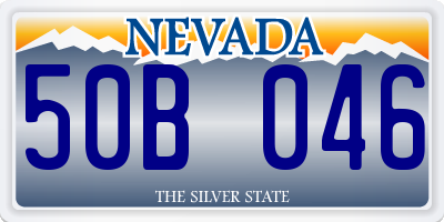 NV license plate 50B046