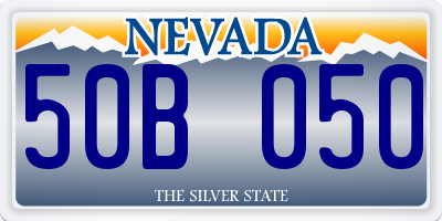 NV license plate 50B050